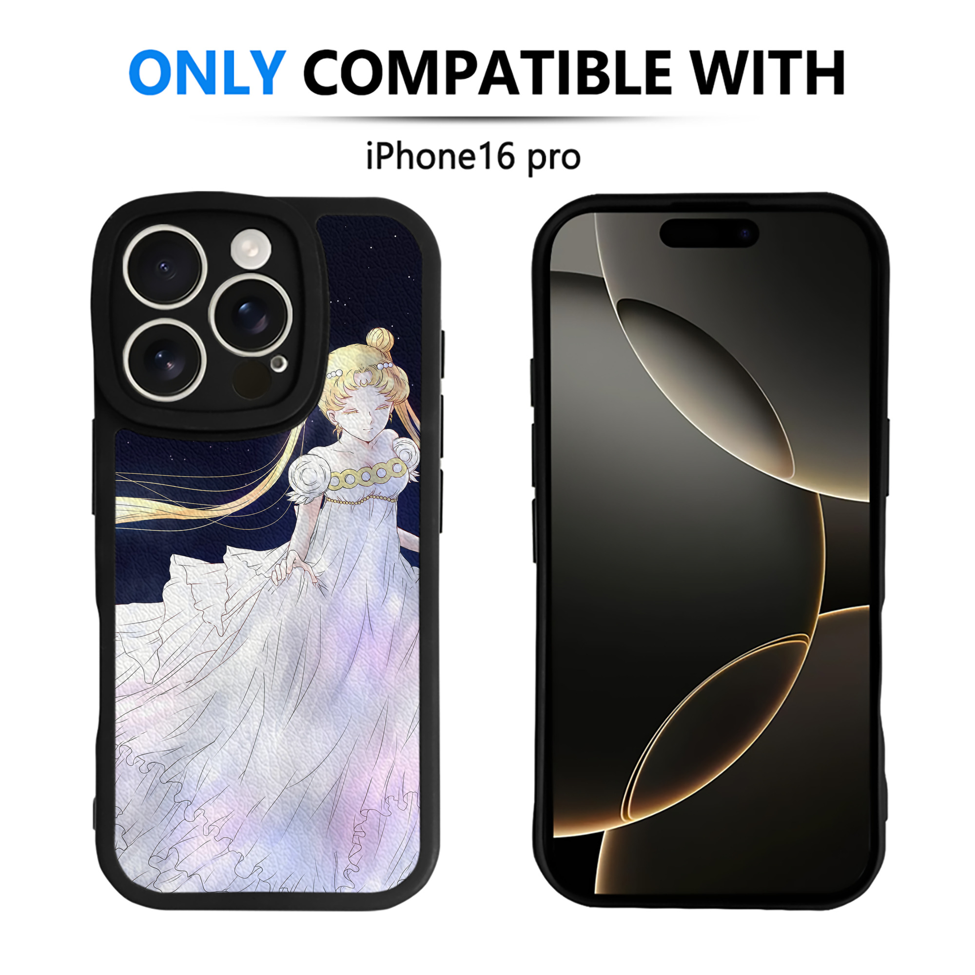 （画像用） 美少女戦士セーラームーン Sailor Moon 【iPhone 16シリーズ対応】シリコンスマホケース（レザー調） 材質：シリコン